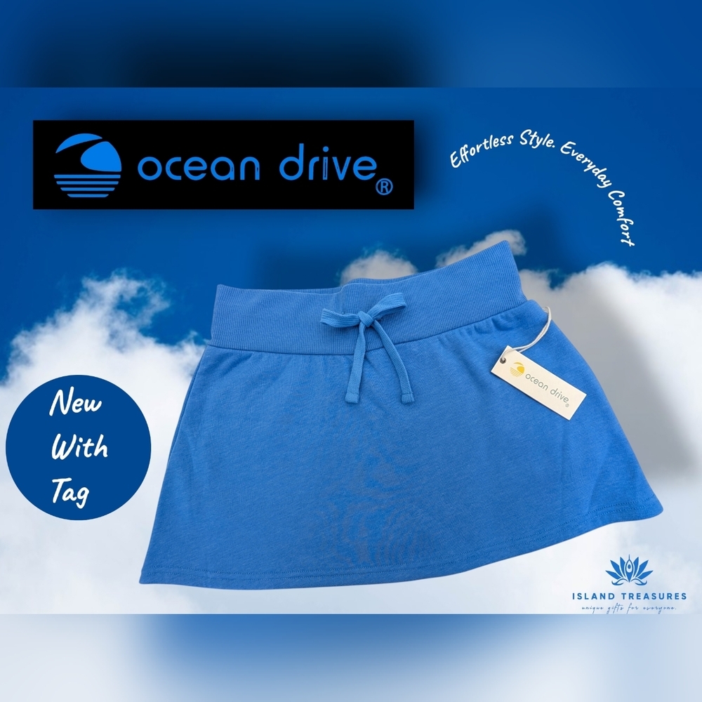 NWT Ocean Drive Clean Lines Skort Sz Lg Contoured Built-In Short & Drawstring